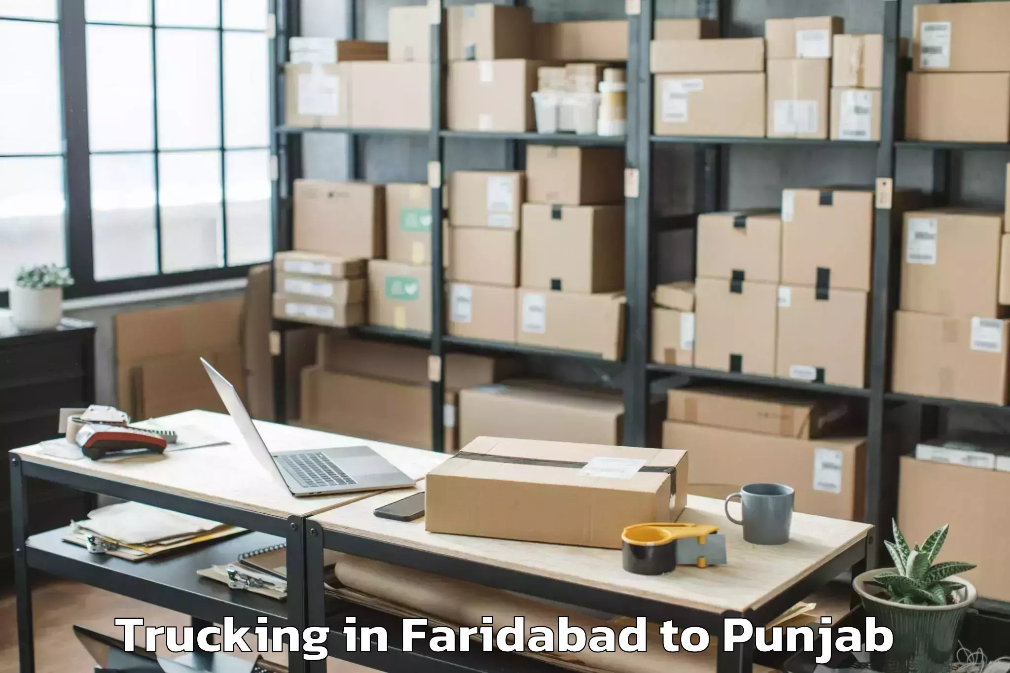 Top Faridabad to Abhilashi University Faridkot Trucking Available